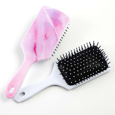 Free Shipping OEM Plastic Design Air Cushion Paddle Hair Brush Marble hairbrushes