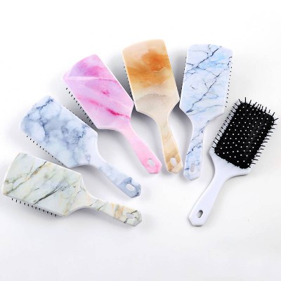 Oem Wholesale Plastic Design Air Cushion Paddle Hair Brush Marble Hairbrushes