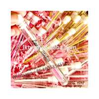 Factory price new spoolie brush tube Custom private label disposable lash brush free sample empty crystal pink eyelash brush