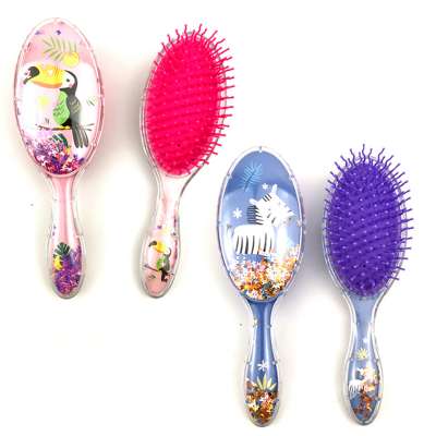 Hot sale bling crystal rhinestone professional glitter oval hair brush