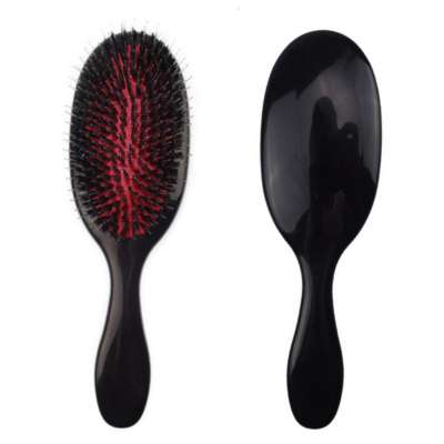 Private label plastic hair brush paddle brush massage comb boar bristle brushes